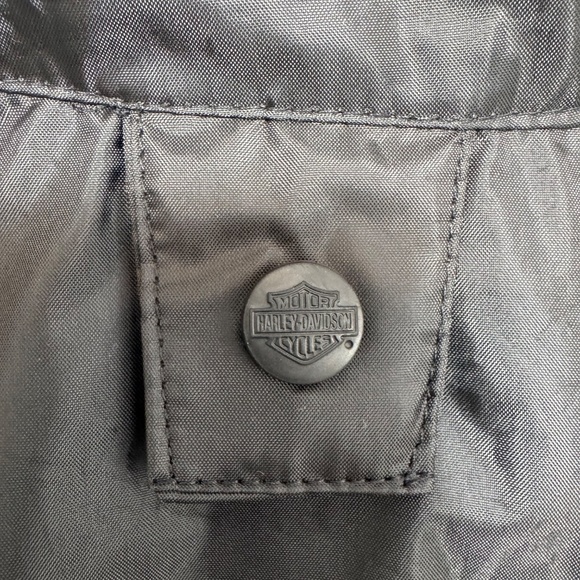 HARLEY DAVIDSON Men's Windbreaker/Waterproof Liner Motorcycle Jacket Black Sz S - Picture 8 of 13